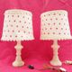 Pair of lamps  feet in white marble