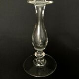 Glass oil lamp blows on foot shower