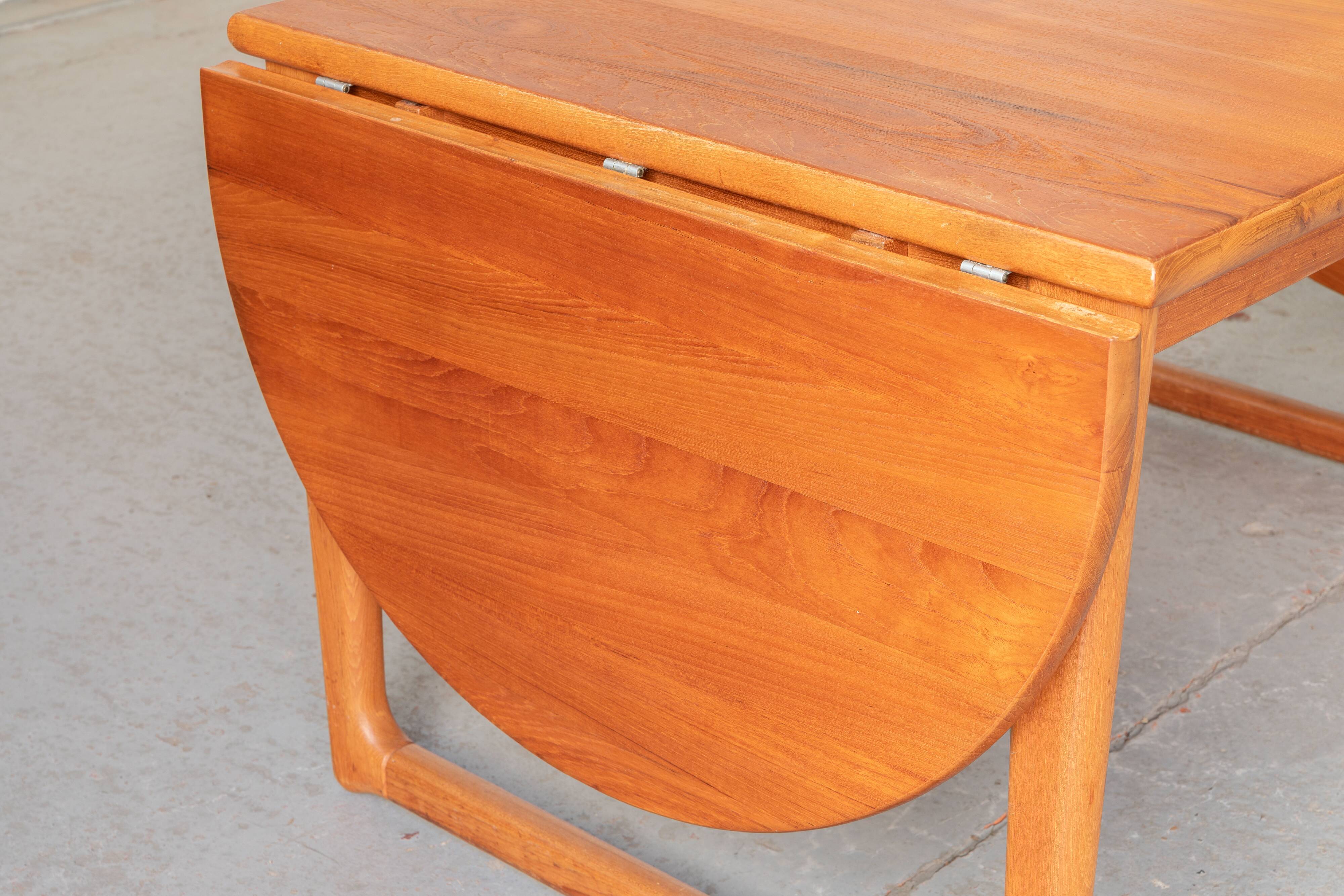 Dining table in solid teak, Denmark, 1960's