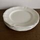 Set of 5 Sarreguemines ivory plates with gadroons 1960