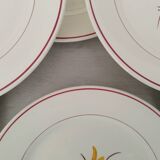 Old Earthenware Dinner Plates KG Lunéville Vintage Tulip Decor