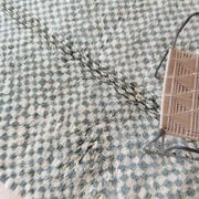 Tapis Vert Sauge à Damier Beni Mrirt - 276 x 179 cm