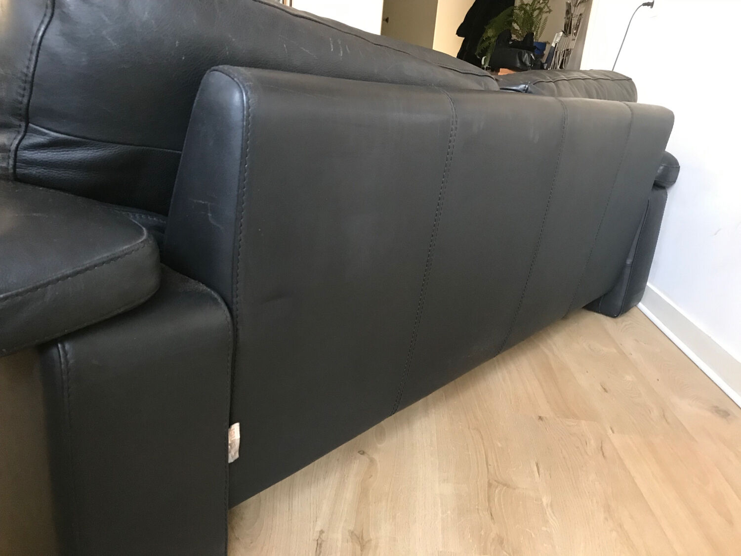 Steiner sofa bed in black leather