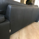 Steiner sofa bed in black leather