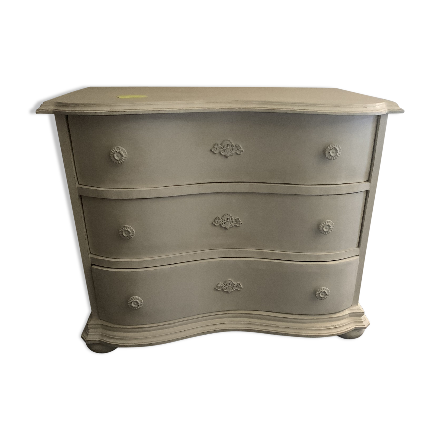 Old white repainted dresser