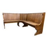 Vintage wooden corner bench