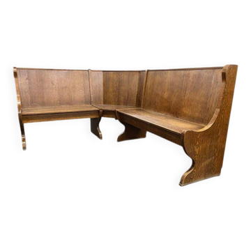 Vintage wooden corner bench