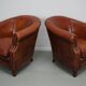 Vintage Dutch cognac leather club chair, 1970s, set of 2