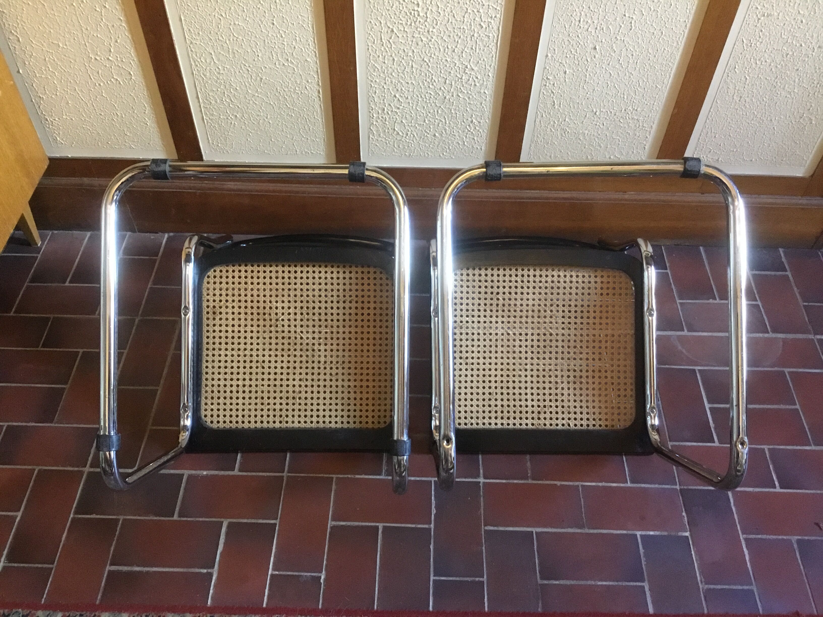 Pair of chairs Cesca B32 vintage designed by Marcel Breuer