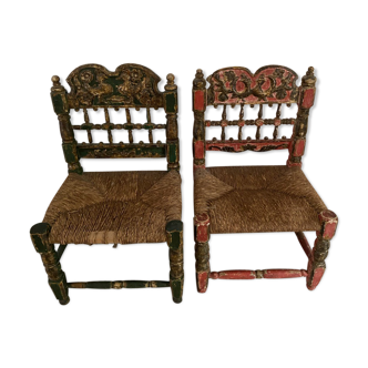 Ancient Pakistani chairs, set of 2