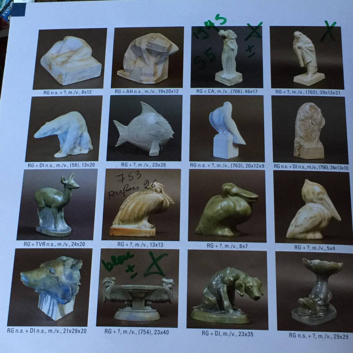 Roger Guerin - Stylised Pelican - Art Deco sculpture in sandstone (from Bouffioulx)