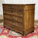 Napoleon III commode in mahogany, oak and with a fine white marble top, late 19th century.