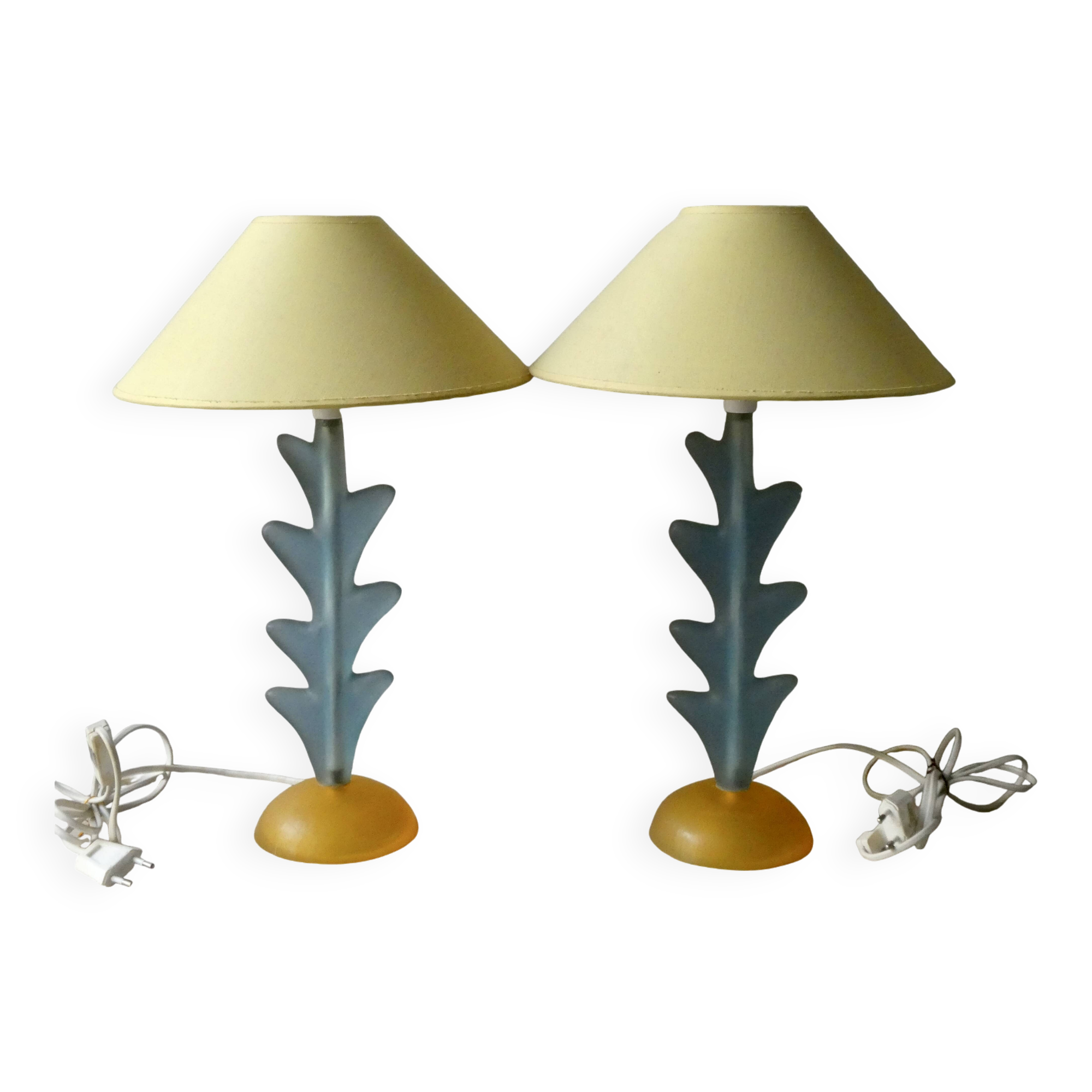 Paire de lampes design Trait d'Union des années 80