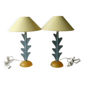 Paire de lampes design Trait d'Union des années 80