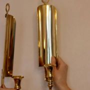 Pair of mid-century Swedish brass sconces