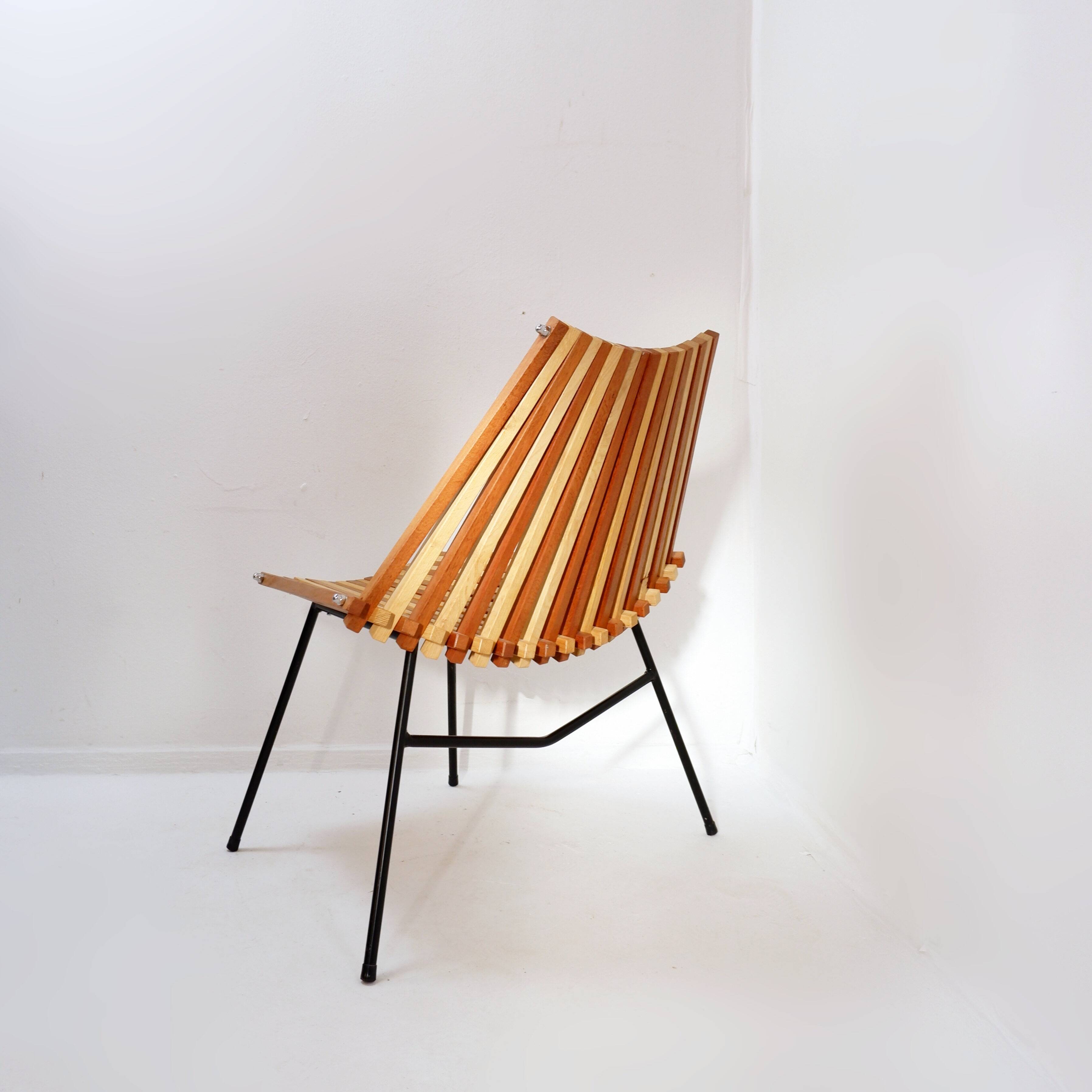 "Slats" chair in the style of Mod. 218 by Dirk Van Sliedregt for Rohé