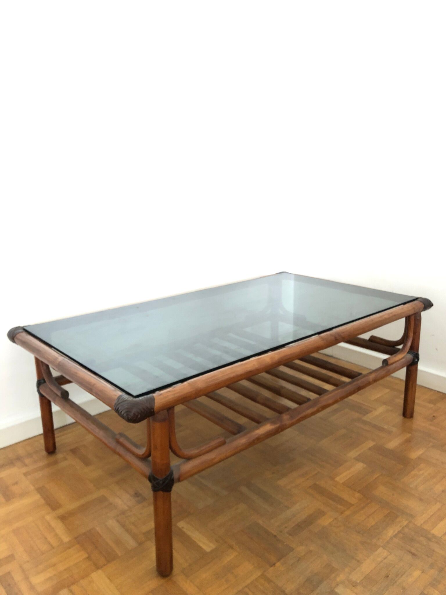 Vintage bamboo coffee table