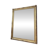 Restoration period mirror in gilded wood from the Napoleonic III era, 165 cm x 130 cm.