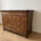 Commode ancienne en noyer avec plateau marbre