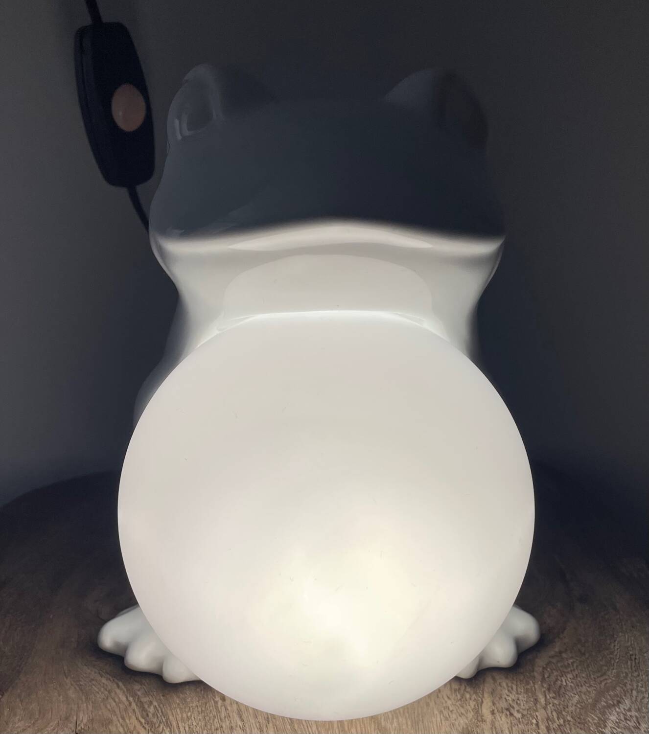 Vintage 80's frog lamp