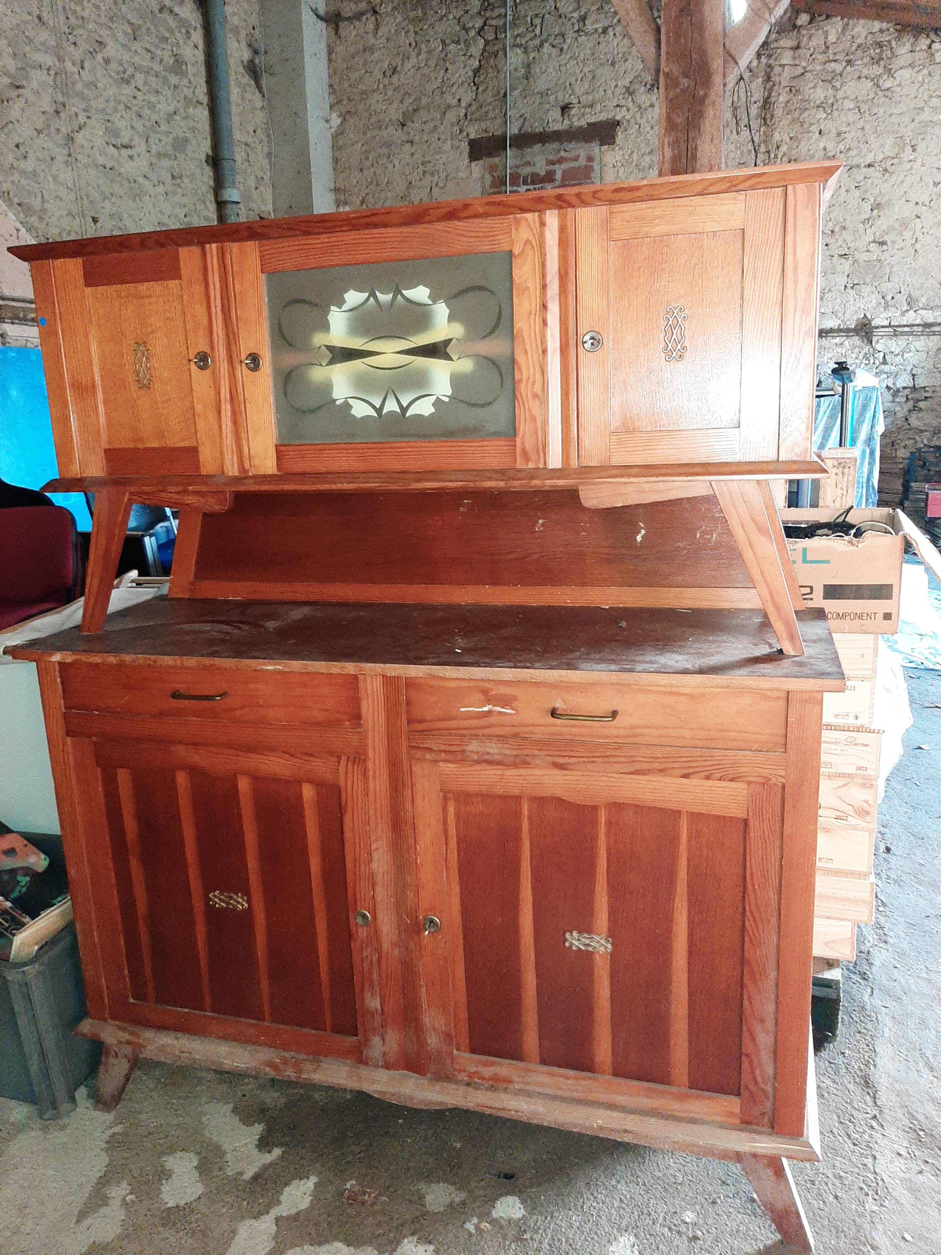 Vintage 1950s kitchen buffet - Mado style - Very good interior condition