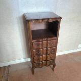 Commode meuble entrée 4 tiroirs et tablette escamotable ancienne