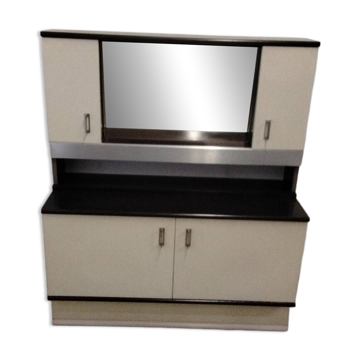 Bar cabinet / entrance furniture with a vintage 1970s mirror.