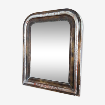 Miroir Louis Philippe argenté 57x69cm