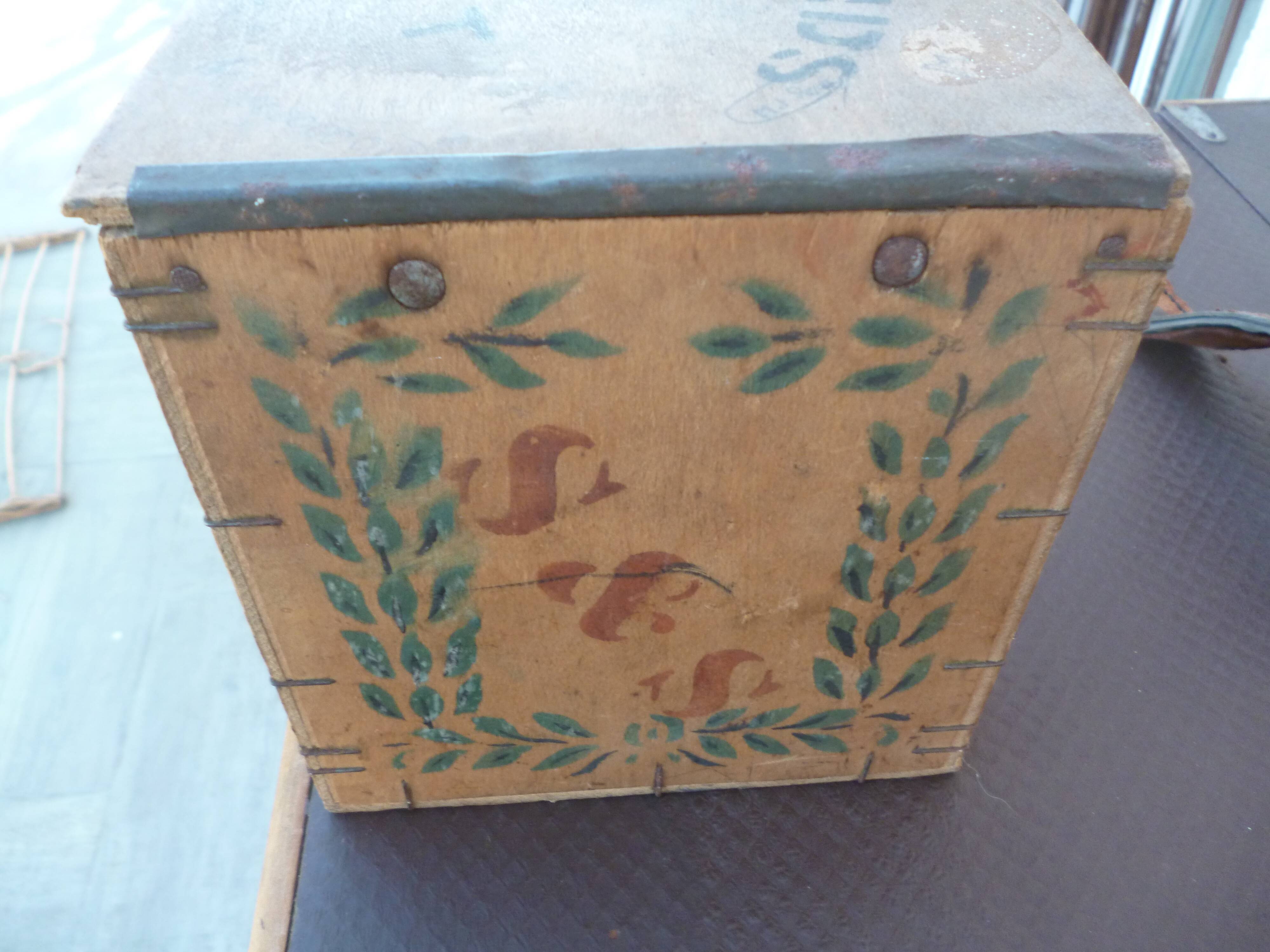 Old wooden transport crate