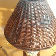 Asian lamp painted with hand naive flower