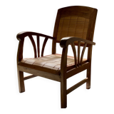 Colonial armchair - teak and bamboo