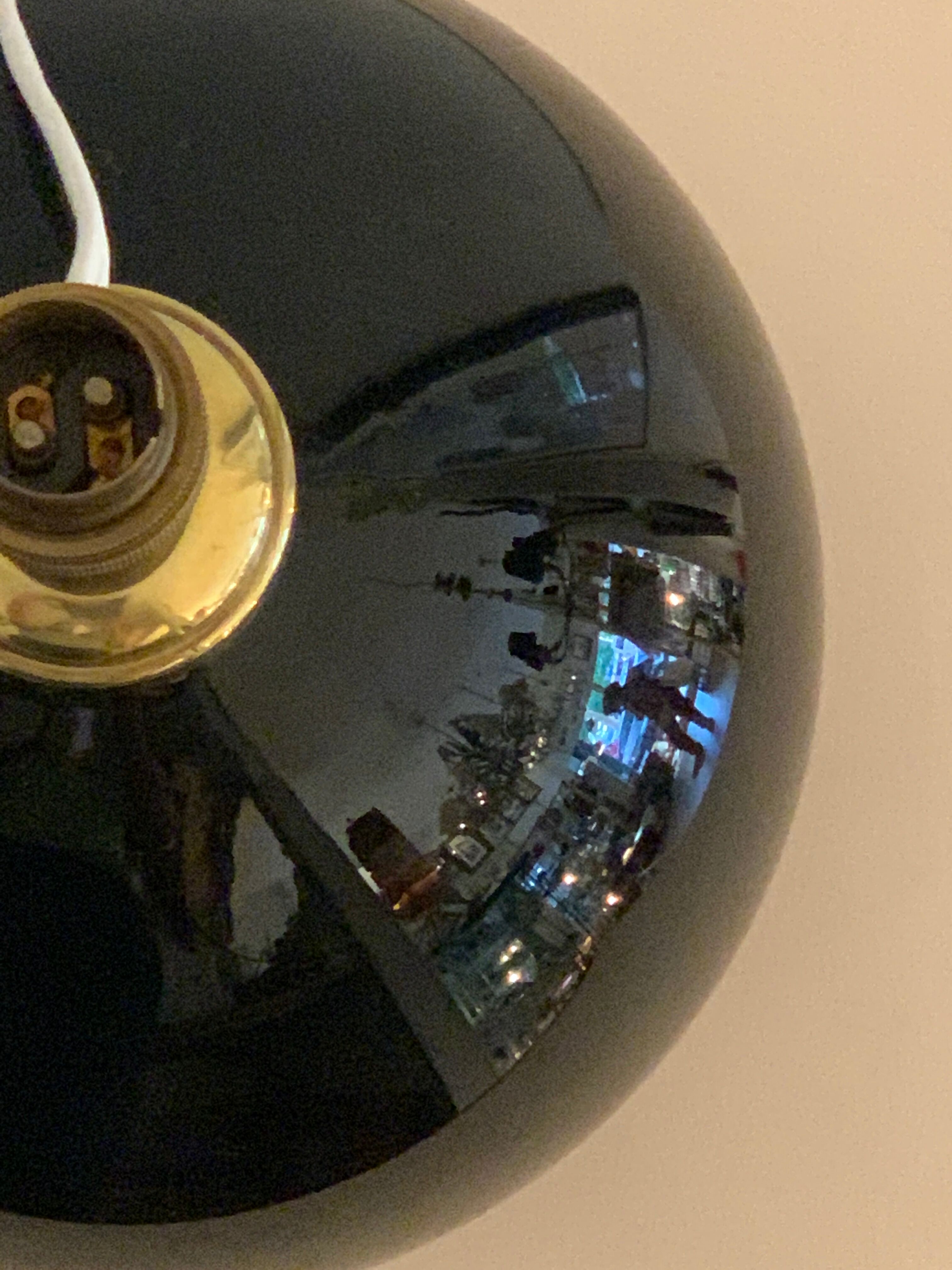 Art deco lamp foot in black opaline