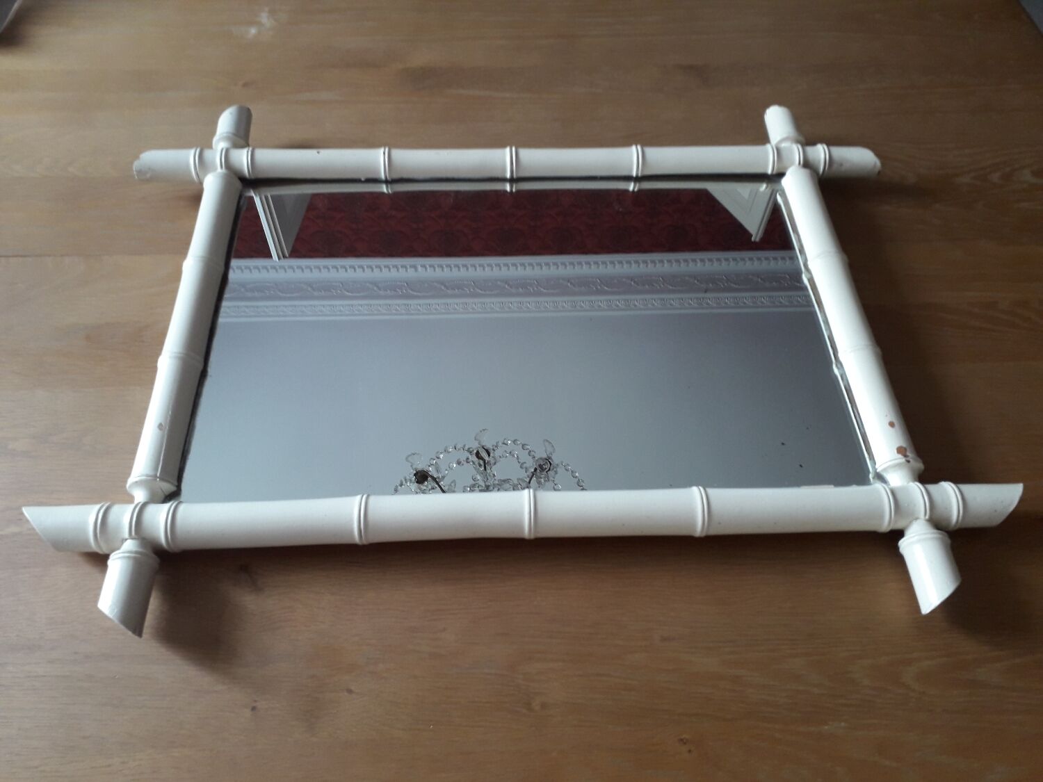 Vintage mirror wood imitation bamboo