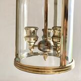 Golden lantern pendant lamp