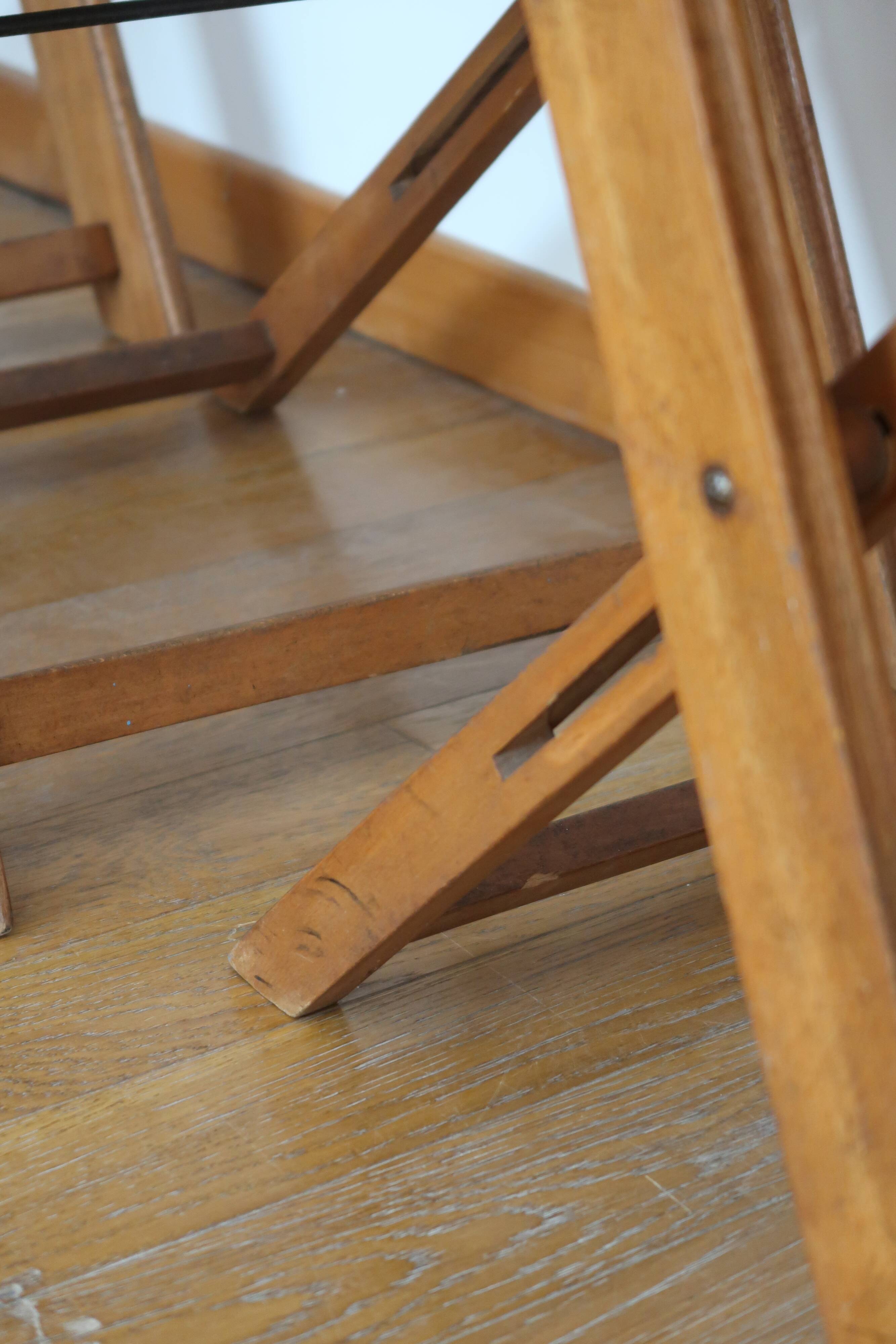 Set of 4 folding chairs in wood 70