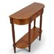 Table console demie lune en merisier massif