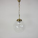 Glass hanging lamp Kamenicky Senov, 1970