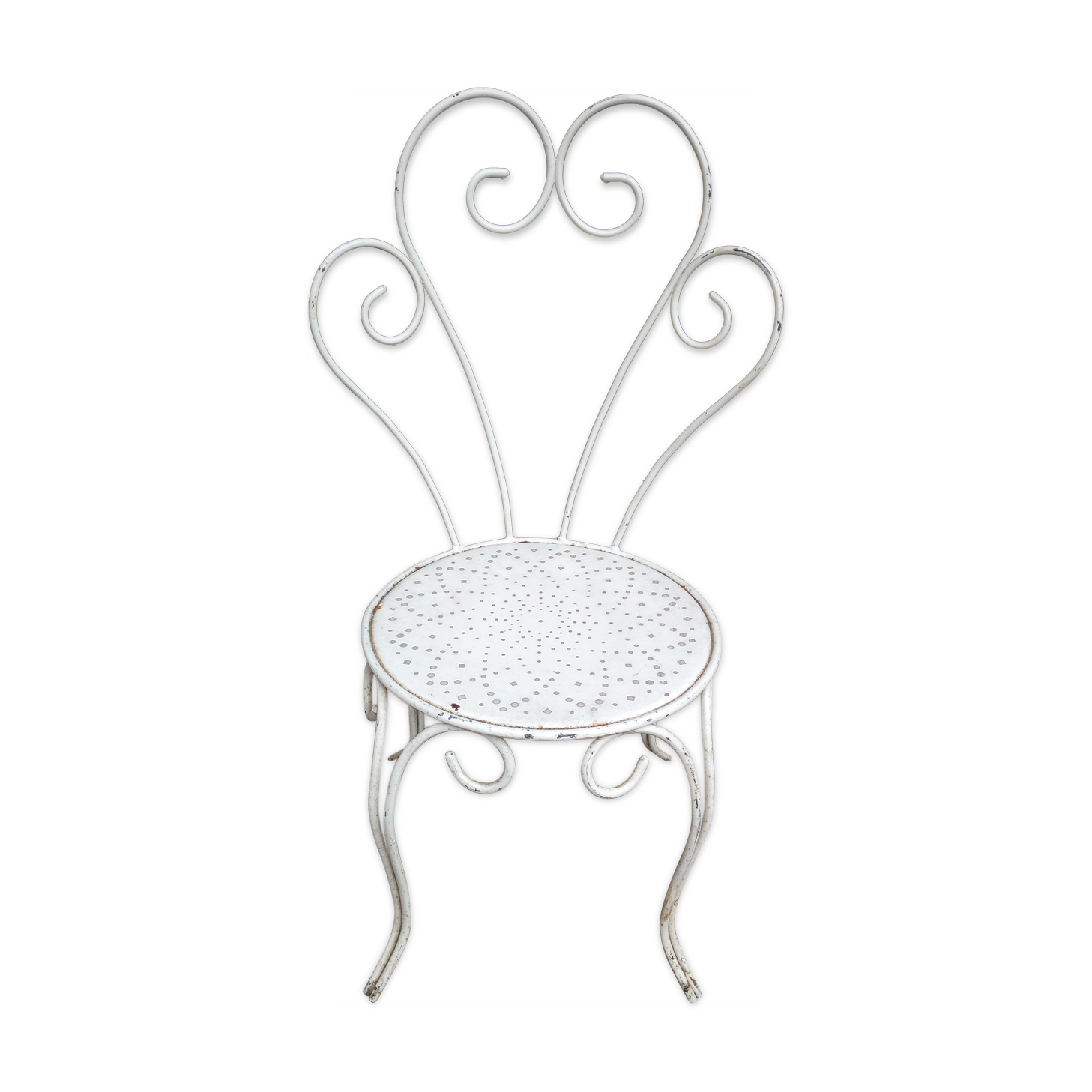 Chaise de jardin en fer forgé
