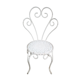 Chaise de jardin en fer forgé