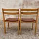 Paire de chaises vintage bois et Skaï