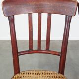 Set of 2 original vintage Thonet design bistro chairs with matte seats