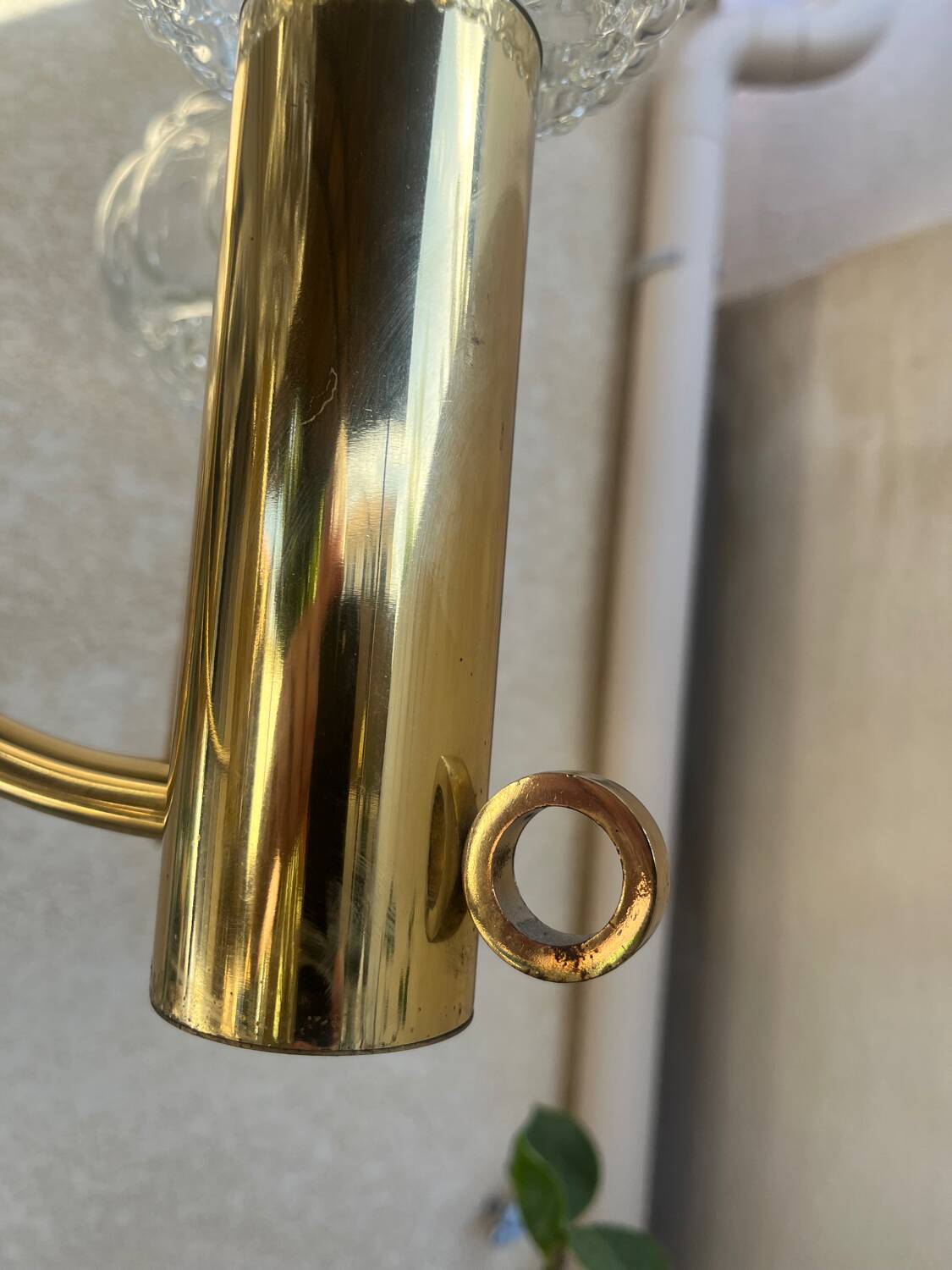 70s Space Age style gold chandelier