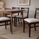 Set of 4 modernist chairs in oak and boucle fabric - 1940