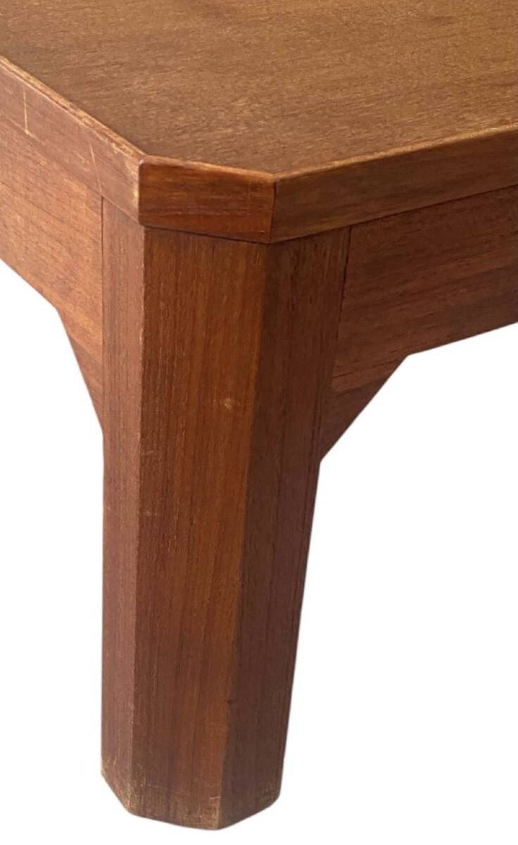 Teak coffee table with beveled legs, circa 1960