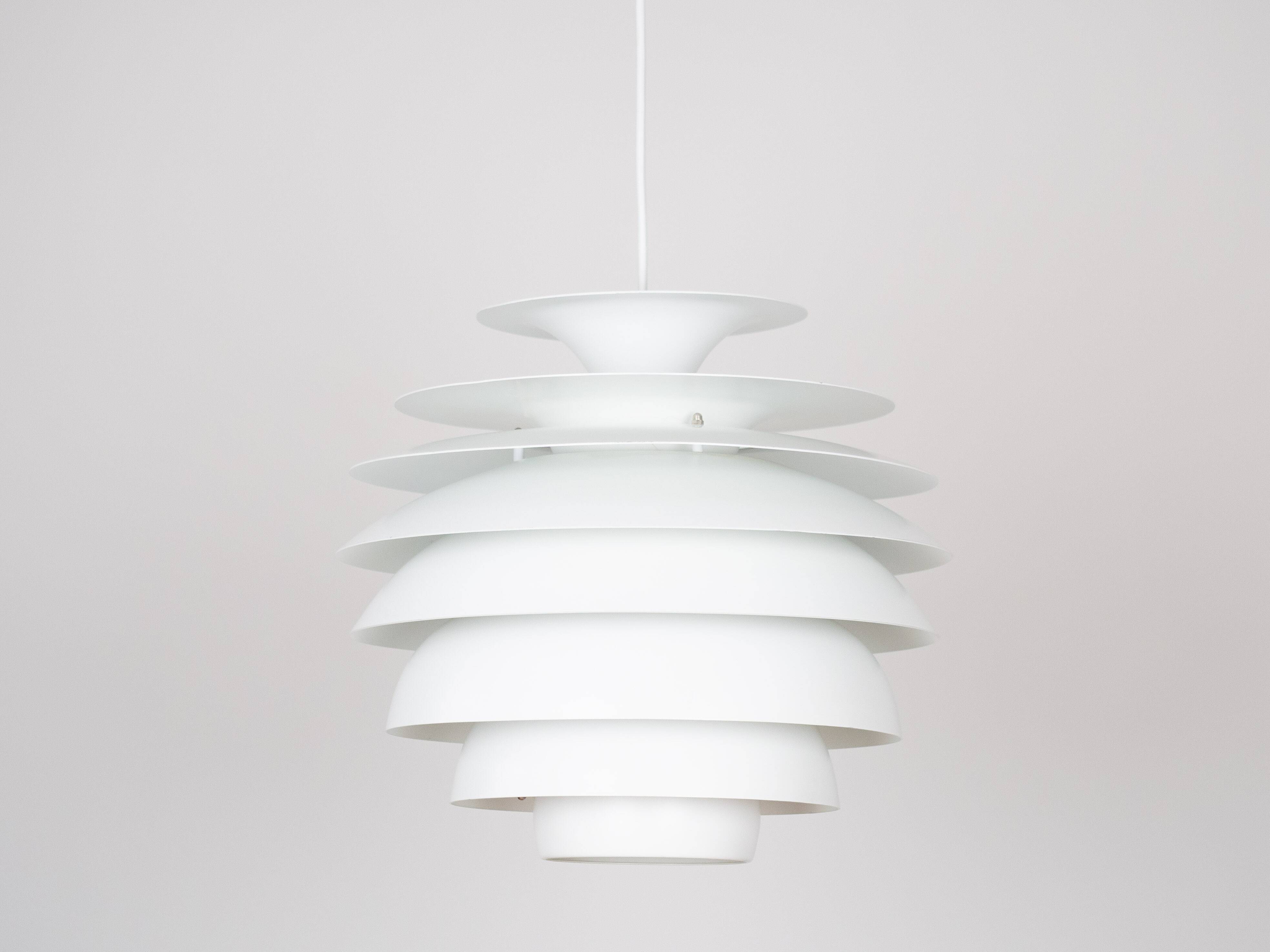 Danish vintage pendant lamp Barcelona by Bent Karlby, Lyfa, 1960s