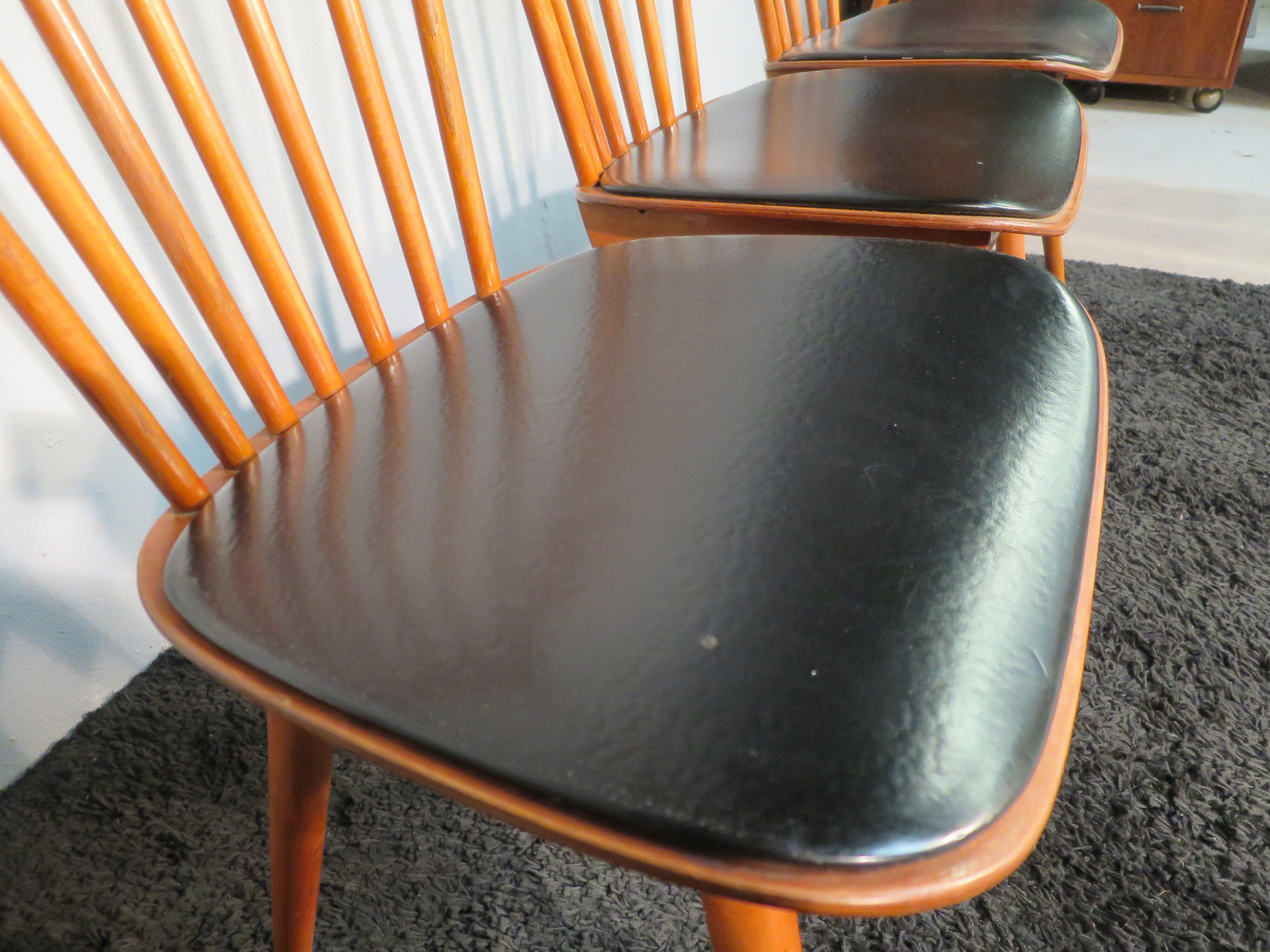 Set of 3 Baumann chairs model "Minuet"