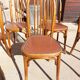 6 Baumann chairs in wood and imitation leather