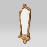 Romantic baroc style mirror with original label “Deknudt”, Belgium, 1970s