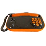 Phone orange pop art vintage telic ptt 1975 design f. quirin