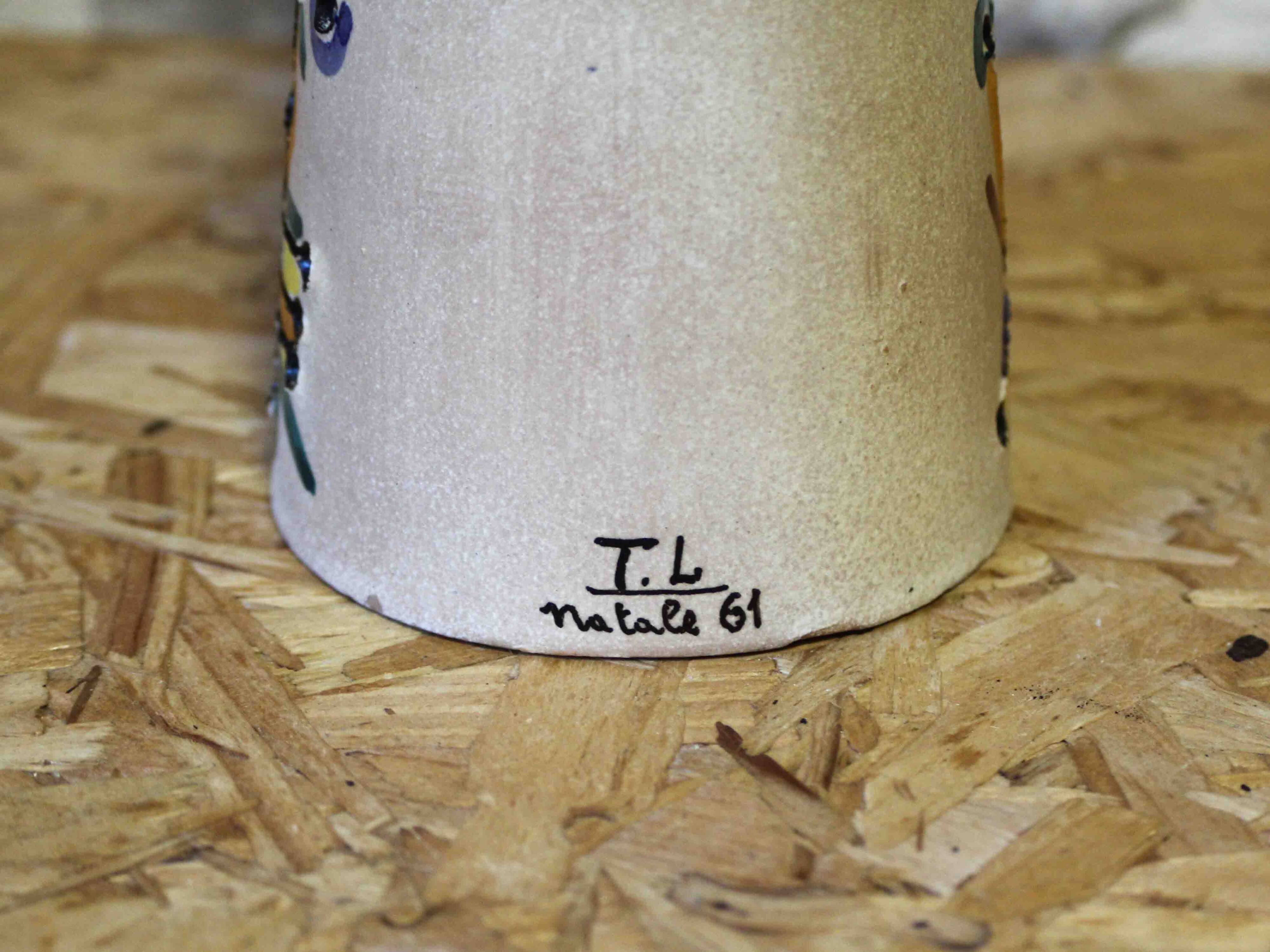 Giuseppe Mazzotti Albisola glazed ceramic soliflore vase